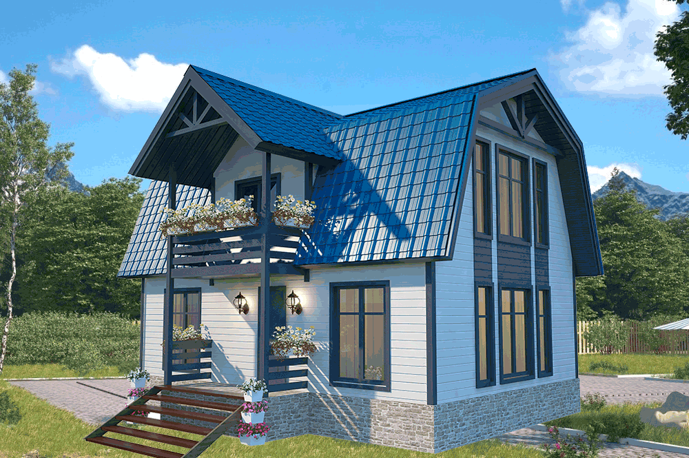 Каталог каркасный дом солнечный ++ 6 х 8 в #REGION_NAME_DECLINE_PP# | Компания Азбука дома