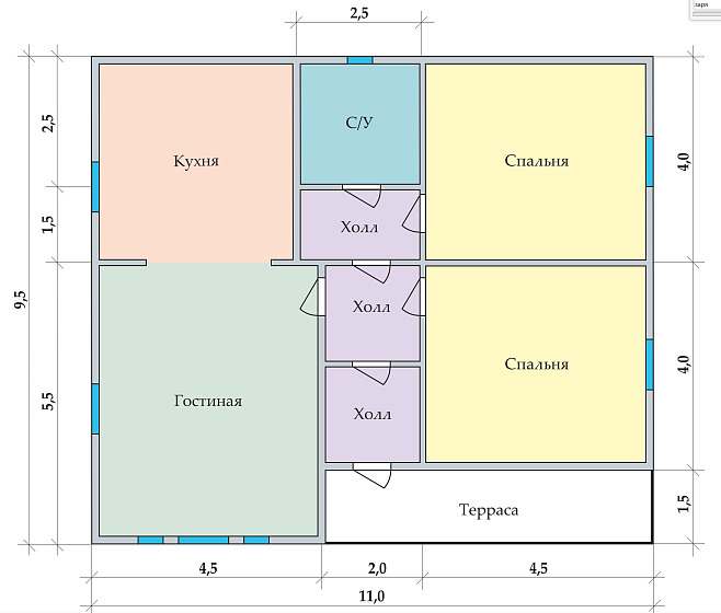 Заря 11 х 9,5
